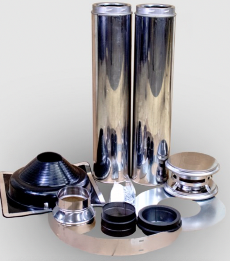 Chimney Kit (6" Stainless w/ Rubber Boot Kit)