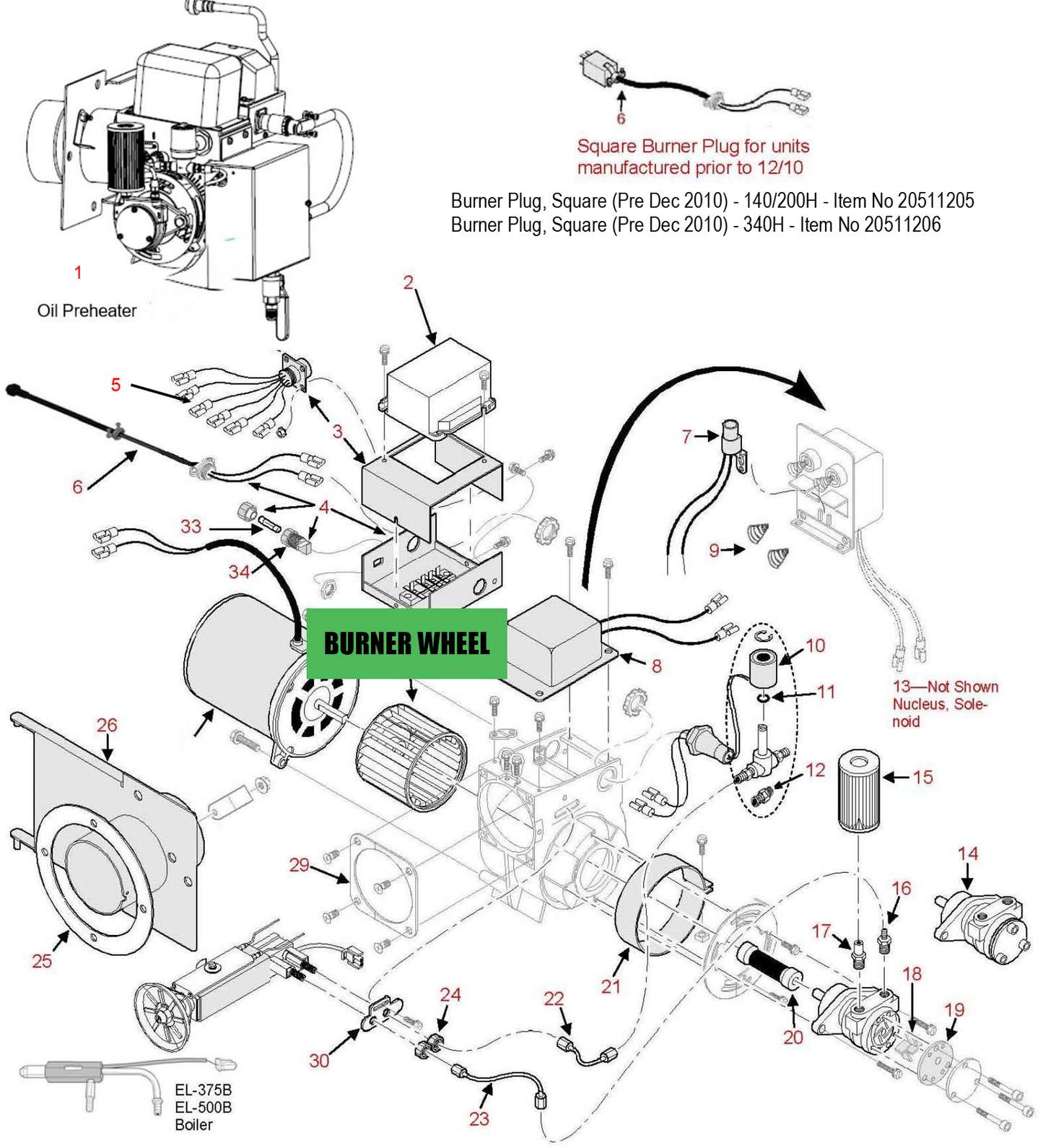 OEM Energylogic Wheel- Burner Blower: 20213140