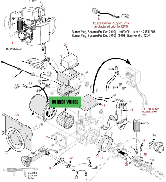 OEM Energylogic Wheel- Burner Blower: 20213140